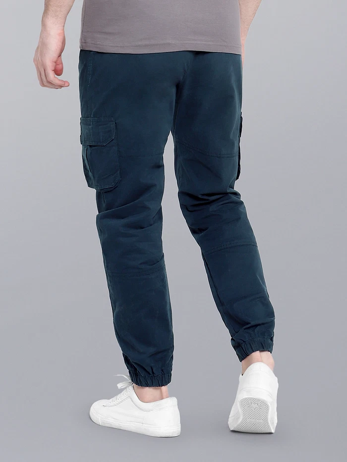 Dark Space Blue Heavy Gauge Cargo Joggers